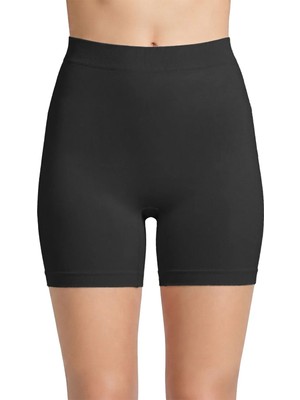 Cottonhill Premium - Kadın Siyah Ultra-Rahat Seamless Yüksek Bel Uzun Paça Boxer