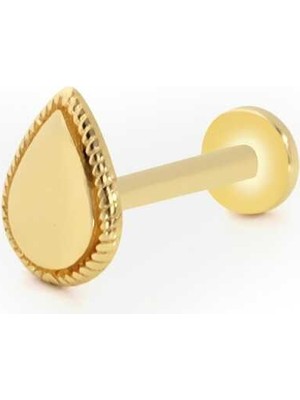 Işleme Detaylı Damla Plaka Tragus Piercing