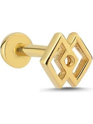 Ikili Kare Tasarım Tragus Piercing