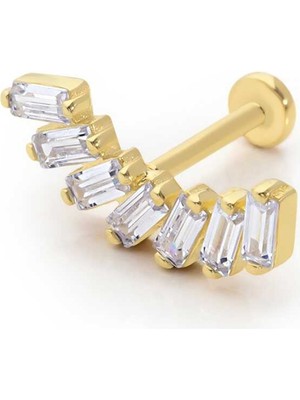 Sıralı Baget Taş Model Tragus Piercing