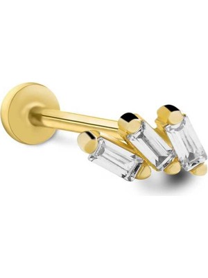 Üçlü Sıralı Baget Tragus Piercing