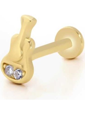 Gitar Model Ikili Taş Tragus Piercing