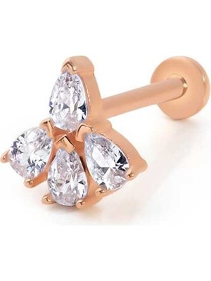 Dörtlü Damla Model Tragus Piercing