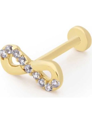Sonsuzluk Sembolü Dokuz Taşlı Tragus Piercing