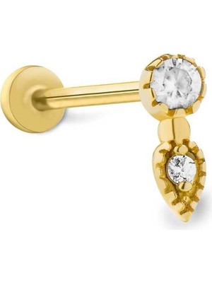 Yuvarlak Ucunda Damla Model Tragus Piercing