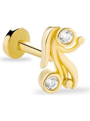 Double Taş Kıvrımlı Tragus