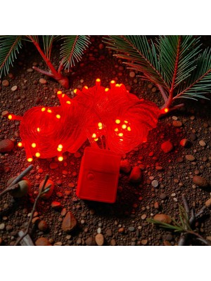 ALK 10M 100 LED Damla Uçlu Kırmızı Işık Şeffaf Kablo Mz-17-5