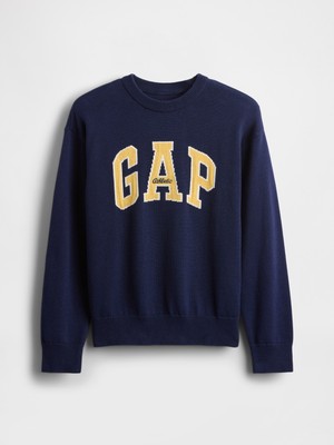 Gap Erkek Çocuk Lacivert Gap Logo Intarsia Kazak