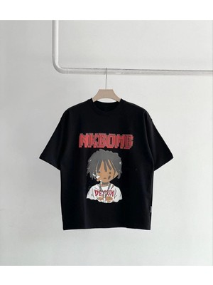 Tarz Yeri Unisex Çocuk Baskılı T-Shirt - Siyah