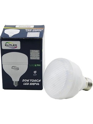 Uravas Store Elitled El-08-Y2 20W Torch LED Bulb Ampul Beyaz - 6400K E27 2200 Lümen 20.000 Saat Ömür (5047)