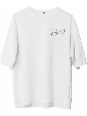 Range Store Erkek Baskılı T-Shirt Kısa Kol Bisiklet Yaka Regular Fit Rahat Kalıp Günlük Tişört - Beyaz
