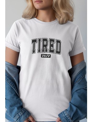 Velmora Fashion Unisex Oversize 24/1 Penye DTF Baskılı Tişört - DTF262