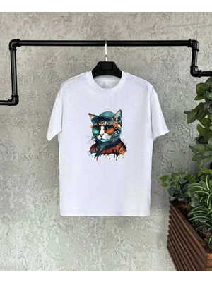 Velmora Fashion Unisex Çocuk Baskılı T-Shirt - Beyaz