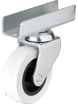 Mudanis 323 - 50X20 mm Gri Uzun U Tablalı Teker 4 Adet Çok Renkli