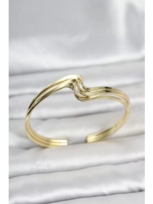 Uravas Store Zikzak Model Gold Renk Pirinç Kadın Bileklik TJ-BB8554