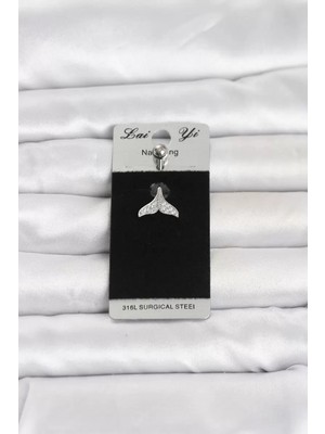 Uravas Store 316L Cerrahi Çelik Dolphin Kuyruk Model Göbek Piercing TJ-PR1382