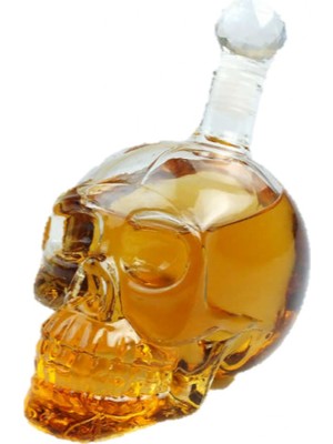 Uravas Store 1000 ml Crystal Head Kuru Kafa Içki Şişesi