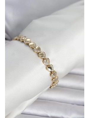 Uravas Store Xuping Kalp Model Gold Renk Kadın Bileklik - TJ-BB8436