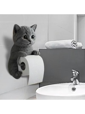 Uravas Store Kedi Tasarımlı Tuvalet Kağıtlığı