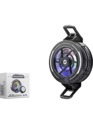 Uravas Store Manyetik Klipsli Telefon Soğutucu Fan Rgb Isı Göstergeli Siyah SL70