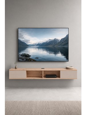 Arnetti Mayer 140 cm Duvara Monte TV Ünitesi Atlantik Çam Bej | TV Sehpası