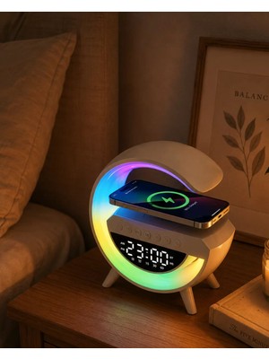 Uravas Store Rgb Işıklı Bluetooth Hoparlör Tf Kart ve Fm Destekli Kablosuz Ses Sistemi