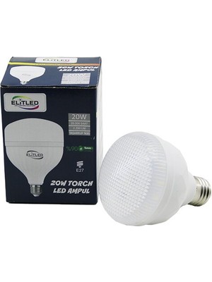 Renas Store Elitled El-08-Y2 20W Torch LED Bulb Ampul Beyaz - 6400K E27 2200 Lümen 20.000 Saat Ömür (5528)