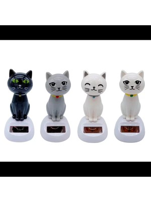 Uravas Store Güneş Enerjili Solar Sallanan Kedi 1 Adet