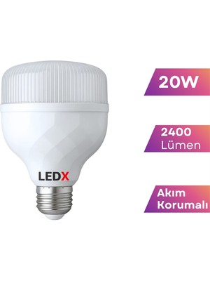Uravas Store Ledx 20W Kristal Torch LED Ampul E27 Duy 2400 Lümen