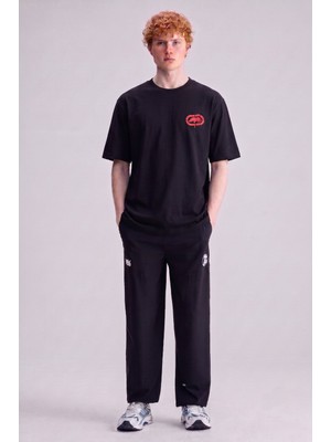 Ecko Unltd. Arjen Siyah Bisiklet Yaka Baskılı Oversize Erkek Tshirt