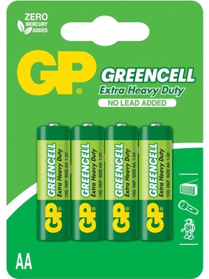 Gp Greencel R6 Aa Boy Çinko Kalem Pil 4'lü Paket GP15G-U4 (Kdo)