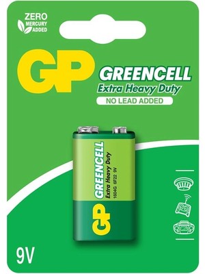 Gp Greencel 9V Çinko Pil Tekli Paket GP1604G-2U1 (Kdo)