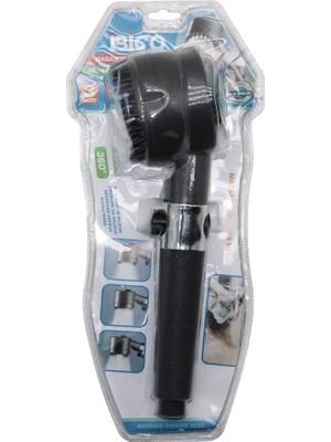 Renas Store Masaj Uçlu=elastik Silikon  Ultra Duş Başlık  360 Derece   3 Mod= Fonksiyonlu   Su Stop Tuşlu (5528)