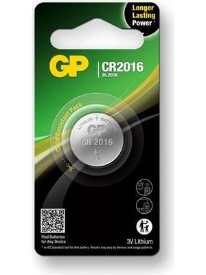 Gp CR2016-U1 3V Lityum Düğme Pil Tekli Paket (Kdo)