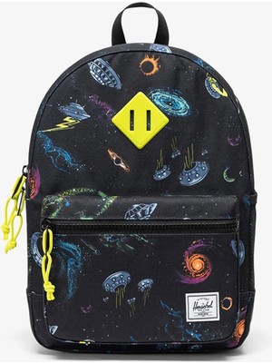 Herschel Heritage Ufo Galaxy Çocuk Siyah Sırt Çantası