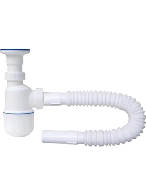 Renas Store Lavabo Gider Sifonu Esnek Hortumlu Koku Önleyici Tıkanma Engelleyici Gider Seti
