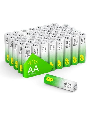 Gp R6 Aa Boy Extra Alkalin Kalem Pil 40LI Paket GP15AXETA21-2ECSWC40 (Kdo)