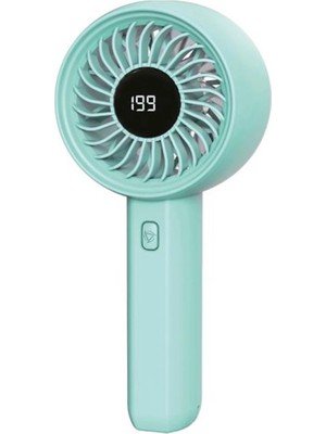 Feny FN-F45 Yeşil Kademeli Ultra Sessiz LED Göstergeli Şarjlı 1800MAH Turbo Mini El Fanı (Kdo)
