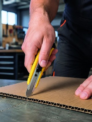 Renas Store Profesyonel 5’li Metal Falçata Seti Çelik Gövdeli Maket Bıçağı Koli ve Karton Kesici