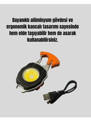 Renas Store LED Işıklı Acil Durum Düdüklü Anahtarlık Fener