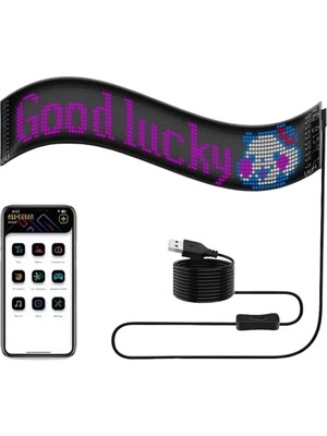 Renas Store Rgb Kayan Yazı LED Panel Telefon Kontrollü Animasyonlu Akıllı Ekran