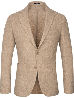 Hatemoğlu Vizon Slim Fit Mono Yaka Casual Ceket