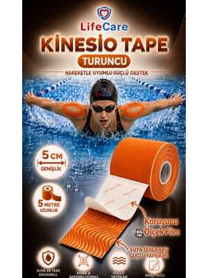 LifeCare Life Care Kinesio Tape Turuncu  5 cm x 5 M Ağrı bandı