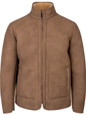 Hatemoğlu Kahverengi Slim Fit Bebe Yaka Mont