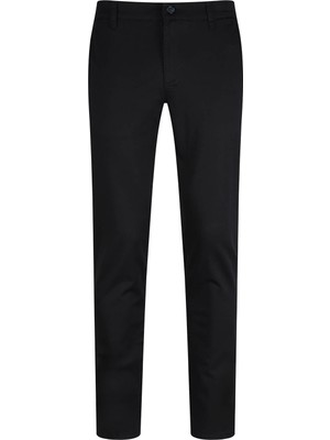 Hatemoğlu Siyah Regular Fit Yandan Cepli Kanvas Pantolon