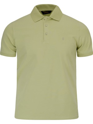 Hatemoğlu Yeşil Regular Fit Polo Yaka Pamuklu Tişört