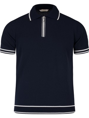 Hatemoğlu Lacivert Regular Fit Polo Yaka Rayon Tişört