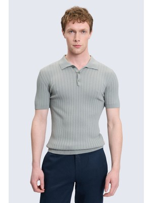 Hatemoğlu Haki Regular Fit Polo Yaka Rayon Tişört