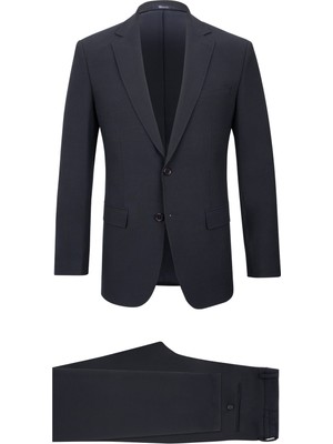Hatemoğlu Lacivert Slim Fit Mono Yaka Casual Takım Elbise