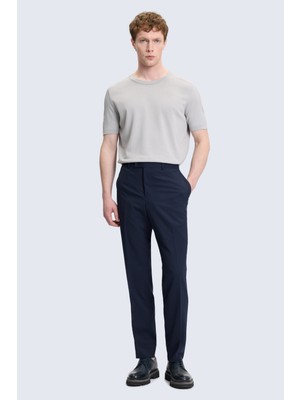 Hatemoğlu Lacivert Slim Fit Yandan Cepli Kumaş Pantolon